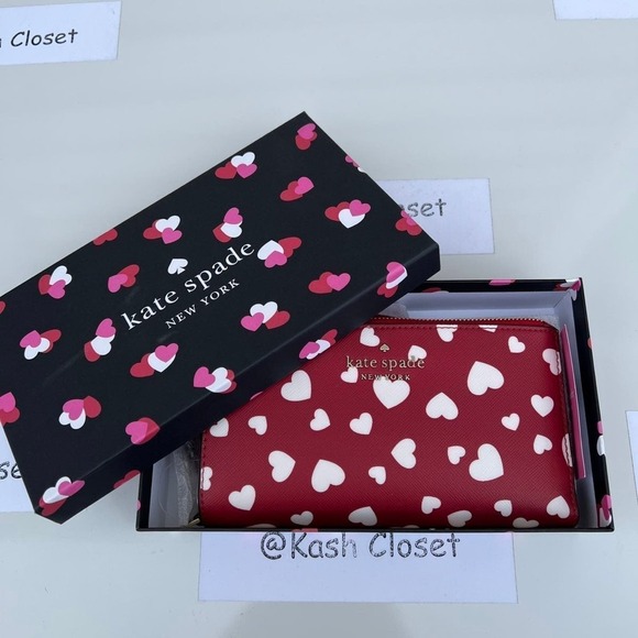 Kate Spade Wristlet Staci Heart Printed Pop Phone Wallet Gift Box - Picture 6 of 8